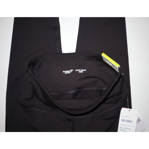 Old Navy Active Core Women's Sz S Black High-Rise Go-Dry 7/8 Ankle Leggings - Picture 3 of 7